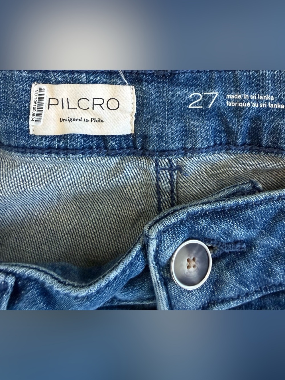 Pilcro Anthropologie High Rise Balloon Leg Pleated Denim medium wash - Picture 7 of 14